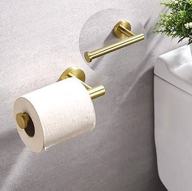 Dérouleur papier toilette en laiton massif non laqué pour salle de bain- support papier toilette en cuivre