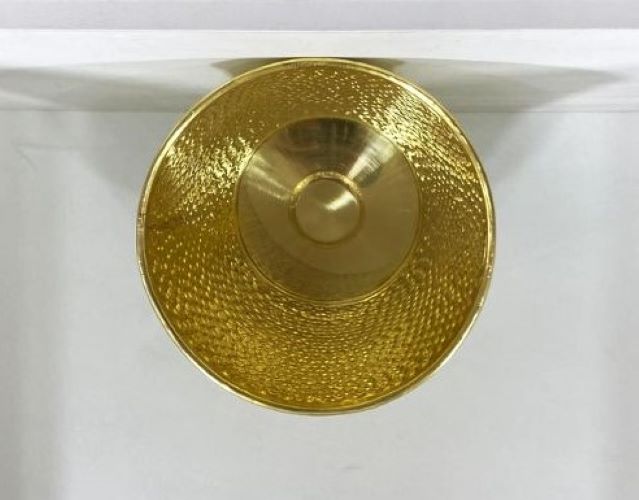 poubelle en laiton pour cuisine et salle de bain martelé fait main, Corbeille en cuivre