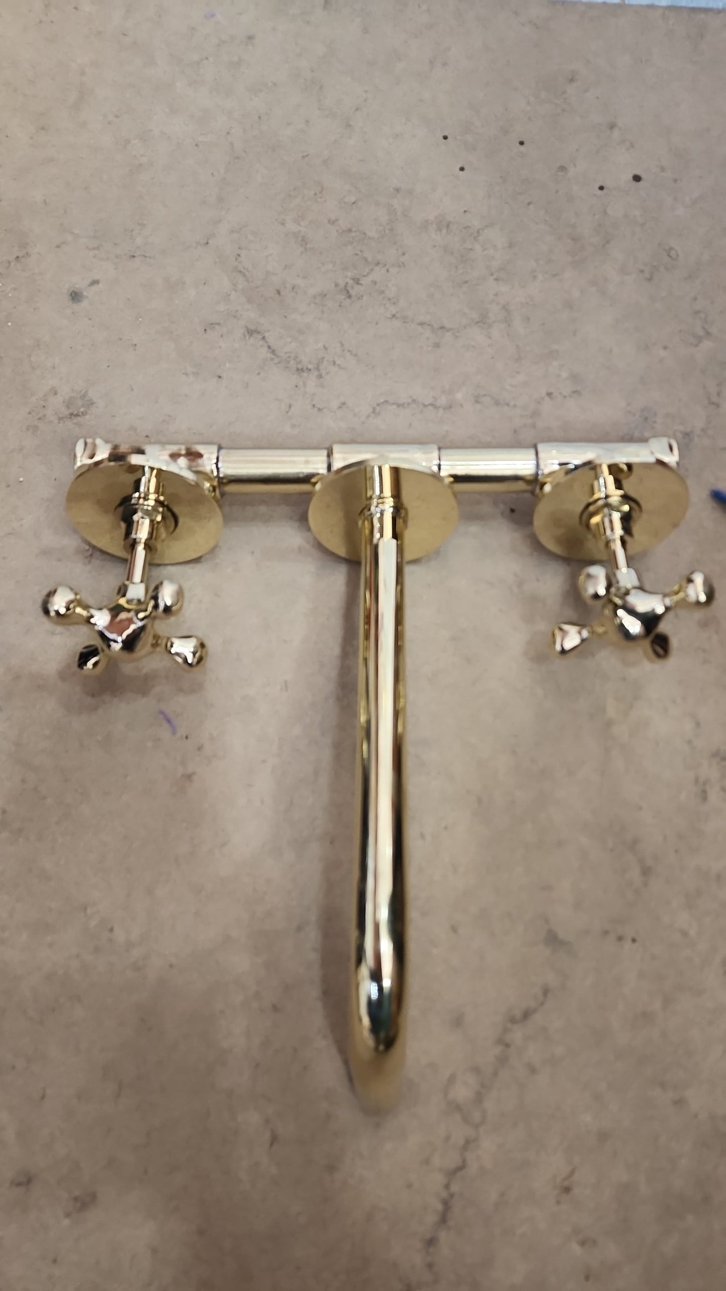 Robinet encastré mural à deux poignées nostalgie en laiton pour lavabo et salle de bain