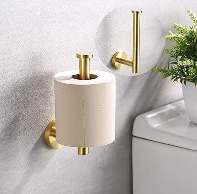 Dérouleur papier toilette en laiton massif non laqué pour salle de bain- support papier toilette en cuivre