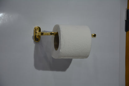 Porte serviette en laiton fait main,support papier wc en laiton non laqué gravé dérouleur papier wc laiton