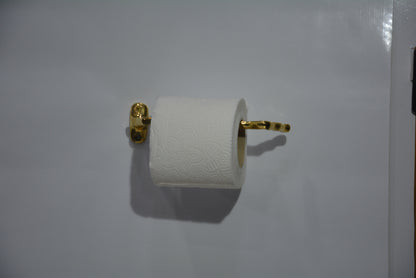 Porte serviette en laiton fait main,support papier wc en laiton non laqué gravé dérouleur papier wc laiton